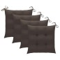 vidaXL Sillas de jardín con cojines 4 uds madera de teca gris taupe vidaXL Sillas de jardín con cojines 4 uds madera de teca gris taupe