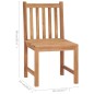 vidaXL Sillas de jardín 6 unidades madera maciza de teca con cojines vidaXL Sillas de jardín 6 unidades madera maciza de teca con cojines