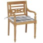 vidaXL Sillas Batavia 8 unidades madera maciza de teca con cojines vidaXL Sillas Batavia 8 unidades madera maciza de teca con cojines