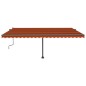 vidaXL Toldo de pie retráctil manual naranja y marrón 500x300 cm vidaXL Toldo de pie retráctil manual naranja y marrón 500x300 cm