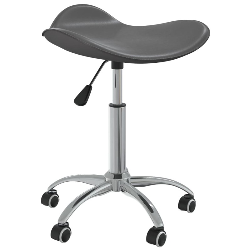 vidaXL Silla de oficina de cuero sintético gris vidaXL Silla de oficina de cuero sintético gris