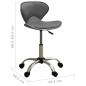 vidaXL Silla de oficina de cuero sintético gris vidaXL Silla de oficina de cuero sintético gris