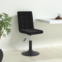 vidaXL Sillas de comedor giratorias 6 unidades terciopelo negro