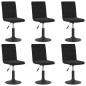 vidaXL Sillas de comedor giratorias 6 unidades terciopelo negro vidaXL Sillas de comedor giratorias 6 unidades terciopelo negro