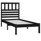 vidaXL Estructura cama individual madera maciza pino negra 90x190 cm vidaXL Estructura cama individual madera maciza pino negra 90x190 cm