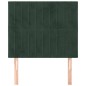 vidaXL Cabeceros 2 unidades de terciopelo verde oscuro 90x5x78/88 cm