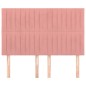 vidaXL Cabeceros 4 unidades terciopelo rosa 72x5x78/88 cm vidaXL Cabeceros 4 unidades terciopelo rosa 72x5x78/88 cm
