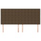 vidaXL Cabeceros 4 unidades de tela marrón oscuro 100x5x78/88 cm vidaXL Cabeceros 4 unidades de tela marrón oscuro 100x5x78/88 cm