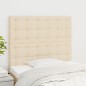 vidaXL Cabeceros 2 unidades de tela color crema 80x5x78/88 cm vidaXL Cabeceros 2 unidades de tela color crema 80x5x78/88 cm