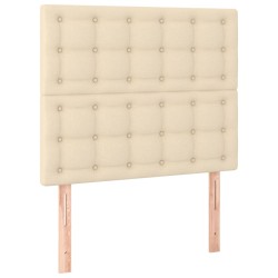 vidaXL Cabeceros 2 unidades de tela color crema 80x5x78/88 cm