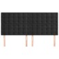 vidaXL Cabeceros 4 unidades de terciopelo negro 100x5x78/88 cm vidaXL Cabeceros 4 unidades de terciopelo negro 100x5x78/88 cm