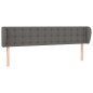 vidaXL Cabecero de cuero sintético gris 183x23x78/88 cm