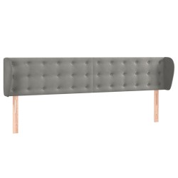 vidaXL Cabecero de terciopelo gris claro 183x23x78/88 cm