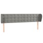 vidaXL Cabecero de terciopelo gris claro 183x23x78/88 cm vidaXL Cabecero de terciopelo gris claro 183x23x78/88 cm