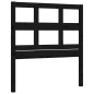 vidaXL Estructura de cama con cabecero madera maciza negro 90x200 cm vidaXL Estructura de cama con cabecero madera maciza negro 90x200 cm