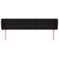 vidaXL Cabecero de tela negro 183x23x78/88 cm