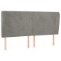 vidaXL Cabecero con orejas de terciopelo gris claro 183x23x118/128 cm vidaXL Cabecero con orejas de terciopelo gris claro 183x23x118/128 cm