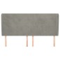 vidaXL Cabecero con orejas de terciopelo gris claro 183x23x118/128 cm vidaXL Cabecero con orejas de terciopelo gris claro 183x23x118/128 cm