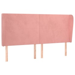 vidaXL Cabecero con orejas de terciopelo rosa 183x23x118/128 cm