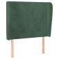 vidaXL Cabecero con orejas de terciopelo verde oscuro 93x23x118/128 cm vidaXL Cabecero con orejas de terciopelo verde oscuro 93x23x118/128 cm
