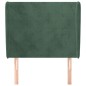 vidaXL Cabecero con orejas de terciopelo verde oscuro 93x23x118/128 cm vidaXL Cabecero con orejas de terciopelo verde oscuro 93x23x118/128 cm