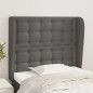 vidaXL Cabecero con orejas cuero sintético gris 93x23x118/128cm vidaXL Cabecero con orejas cuero sintético gris 93x23x118/128cm
