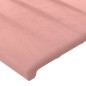 vidaXL Cabecero con orejas de terciopelo rosa 163x23x118/128 cm