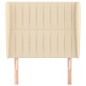 vidaXL Cabecero con orejas de tela color crema 93x23x118/128 cm