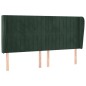 vidaXL Cabecero con orejas de terciopelo verde oscuro 163x23x118/128cm vidaXL Cabecero con orejas de terciopelo verde oscuro 163x23x118/128cm