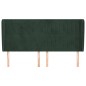 vidaXL Cabecero con orejas de terciopelo verde oscuro 163x23x118/128cm vidaXL Cabecero con orejas de terciopelo verde oscuro 163x23x118/128cm