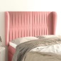vidaXL Cabecero con orejas de terciopelo rosa 147x23x118/128 cm vidaXL Cabecero con orejas de terciopelo rosa 147x23x118/128 cm