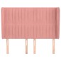 vidaXL Cabecero con orejas de terciopelo rosa 147x23x118/128 cm vidaXL Cabecero con orejas de terciopelo rosa 147x23x118/128 cm