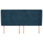 vidaXL Cabecero con orejas de terciopelo azul oscuro 203x23x118/128 cm vidaXL Cabecero con orejas de terciopelo azul oscuro 203x23x118/128 cm