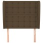 vidaXL Cabecero con orejas de tela marrón oscuro 93x23x118/128 cm vidaXL Cabecero con orejas de tela marrón oscuro 93x23x118/128 cm