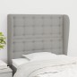 vidaXL Cabecero con orejas de tela gris claro 103x23x118/128 cm vidaXL Cabecero con orejas de tela gris claro 103x23x118/128 cm