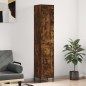 vidaXL Aparador de madera contrachapada roble ahumado 34,5x34x180 cm vidaXL Aparador de madera contrachapada roble ahumado 34,5x34x180 cm