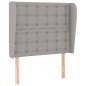 vidaXL Cabecero con orejas de tela gris claro 103x23x118/128 cm vidaXL Cabecero con orejas de tela gris claro 103x23x118/128 cm