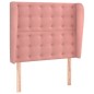 vidaXL Cabecero con orejas de terciopelo rosa 93x23x118/128 cm vidaXL Cabecero con orejas de terciopelo rosa 93x23x118/128 cm