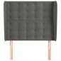 vidaXL Cabecero con orejas de terciopelo gris oscuro 93x23x118/128 cm vidaXL Cabecero con orejas de terciopelo gris oscuro 93x23x118/128 cm