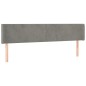 vidaXL Cabecero de terciopelo gris claro 183x16x78/88 cm vidaXL Cabecero de terciopelo gris claro 183x16x78/88 cm