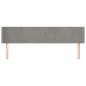vidaXL Cabecero de terciopelo gris claro 183x16x78/88 cm vidaXL Cabecero de terciopelo gris claro 183x16x78/88 cm