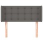 vidaXL Cabecero de cuero sintético gris 93x16x78/88 cm