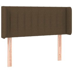 vidaXL Cabecero de tela marrón oscuro 83x16x78/88 cm