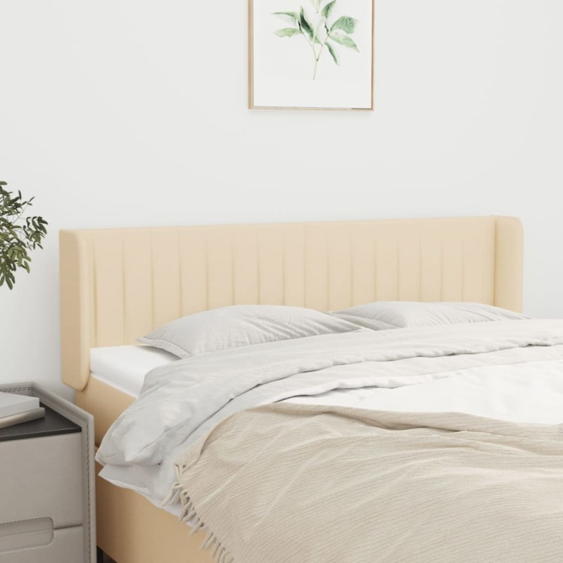 vidaXL Cabecero de tela color crema 147x16x78/88 cm vidaXL Cabecero de tela color crema 147x16x78/88 cm