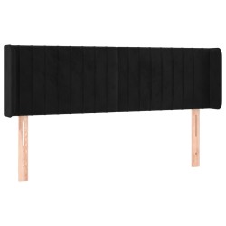 vidaXL Cabecero de terciopelo negro 147x16x78/88 cm