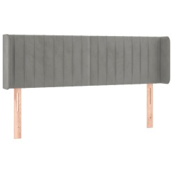 vidaXL Cabecero de terciopelo gris claro 147x16x78/88 cm