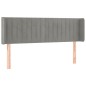 vidaXL Cabecero de terciopelo gris claro 147x16x78/88 cm vidaXL Cabecero de terciopelo gris claro 147x16x78/88 cm
