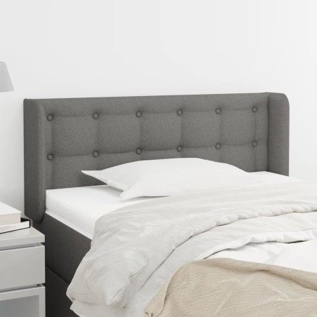 vidaXL Cabecero de tela gris oscuro 103x16x78/88 cm