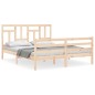 vidaXL Estructura de cama con cabecero madera maciza 160x200 cm