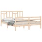 vidaXL Estructura de cama con cabecero madera maciza 160x200 cm